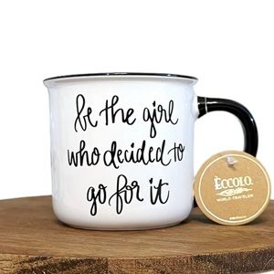Be The Girl Who Decided To Go For It Ceramic Camper Coffee Mug Double Sided Cup